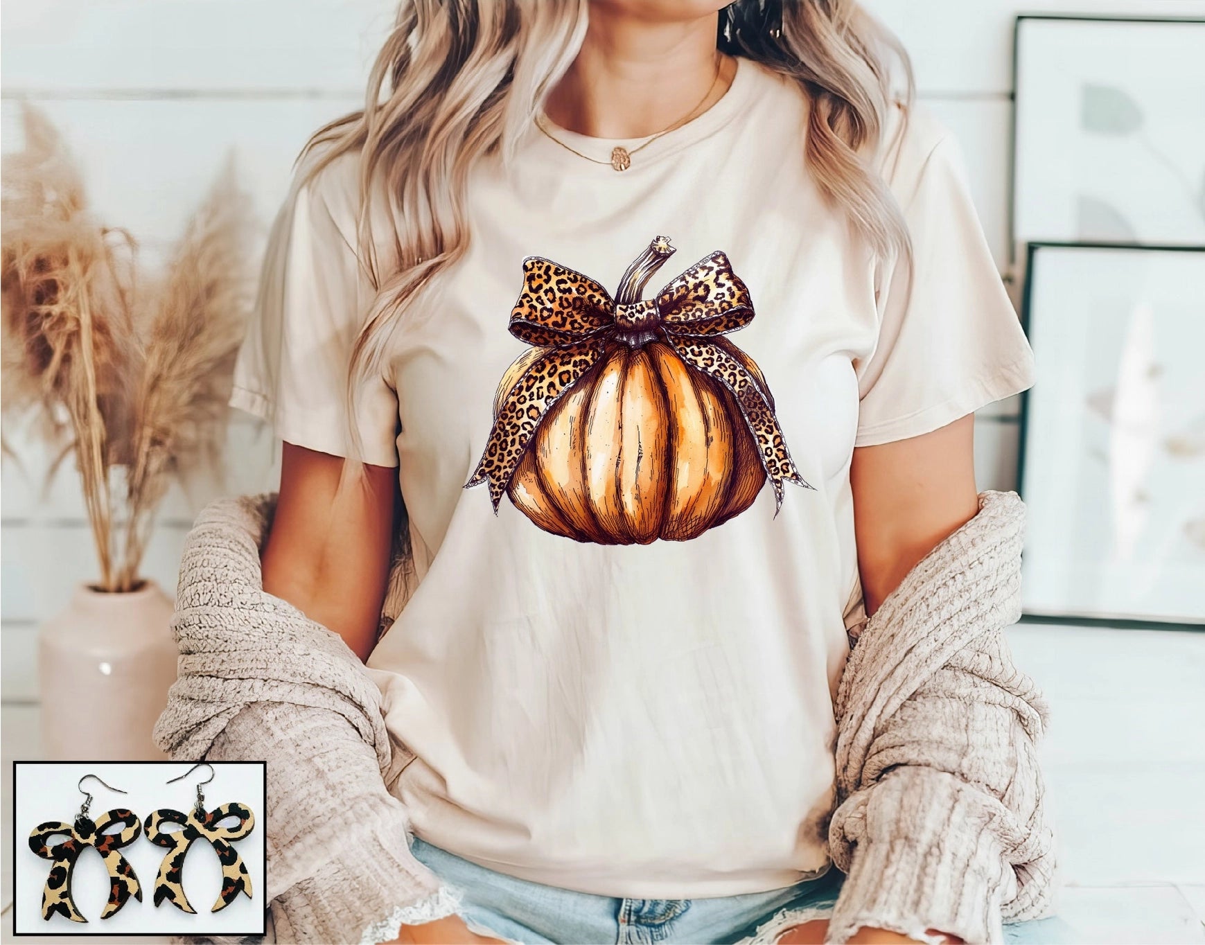 Leopard Bow Pumpkin