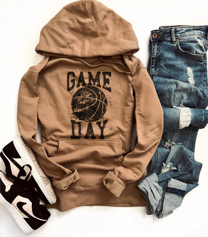 Basketball Game Day Grunge Hoodie