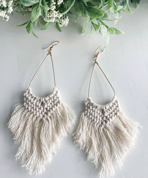 Boho Macrame Earrings