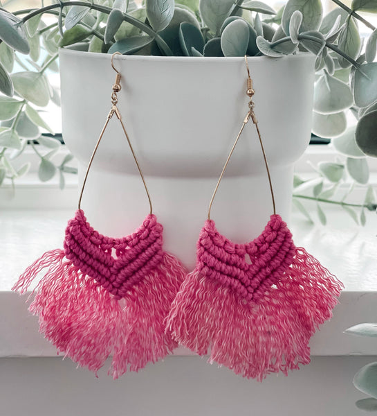 Boho Macrame Earrings